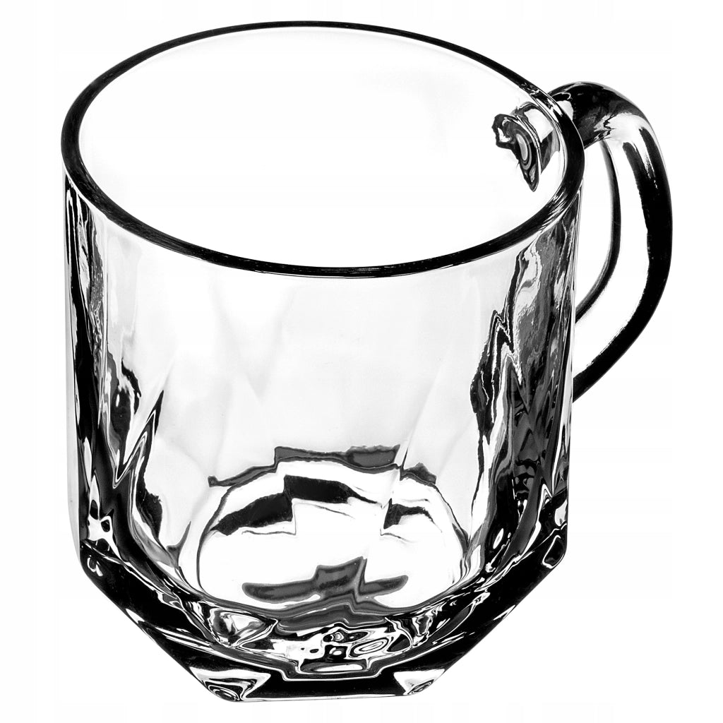 Tazza in vetro KADAX da 300 ml per caffè, tè, bevande e acqua, con manico per succhi di frutta.