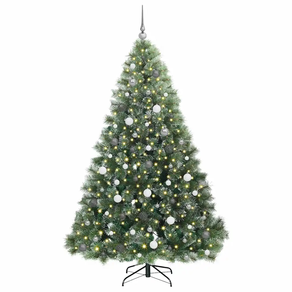 Albero di Natale artificiale con 300 LED Verde 210 cm PE e PVC 3397860