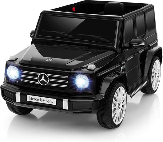 Mercedes-Benz G500 Auto Elettrica per Bambini, 12V Macchina Elettrica con Telecomando 3 Velocità Musica e Luci LED, Funziona Dondolante, Veicolo Elettrico per Bambini 3 Anni+ (Nero)