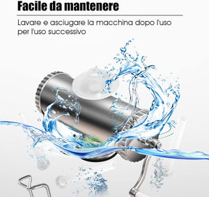 2,5kg Insaccatrice per Salsiccia Macchina per la Produzione di Salsicce Insaccatrice Manuale, in Acciaio Inossidabile, Salsicce Siringa con 3 Tubi di Riempimento