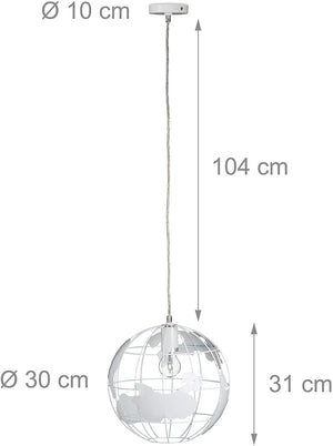 Lampada da parete lampada da terra decorazione di design con paralume a sospensione globo bianco sferico 13_0001352_2