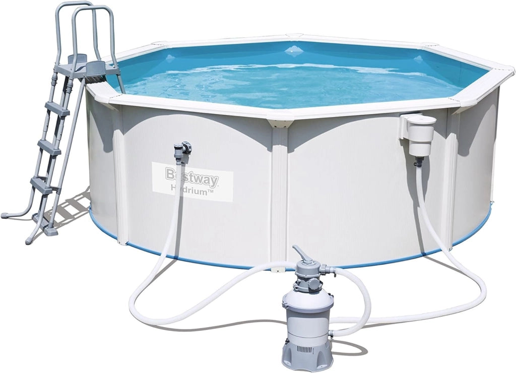 Bestway Hydrium 56574 piscina fuori terra Piscina con bordi Piscina rotonda 10990 L Blu, Grigio