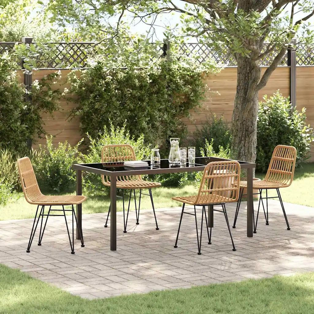 Set da Pranzo per Giardino 5 pcs Marrone 3379194