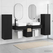 Set di mobili per il bagno 5 pz Nero 33 x 34,5 x 100 cm 3405974