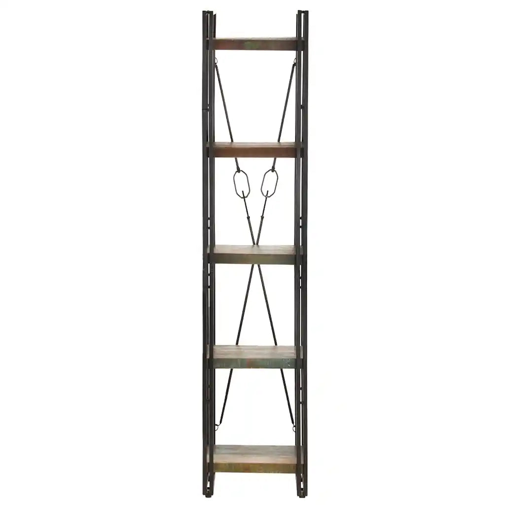 Libreria a 5 Ripiani 40x30x180cm in Massello di Recupero 320629