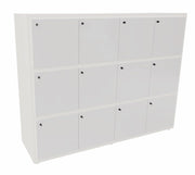 Casellario per ufficio con 12 vani in melaminico cm. 203,5x55x156,4h