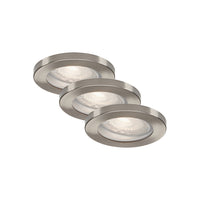 Set 3 Faretti Incasso Kowali Metallo Bianco 3 Luci Gu10