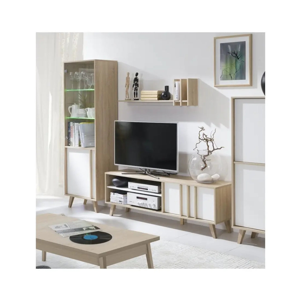 Mensole da muro MALMO 100 cm colore dab sonoma e bianco