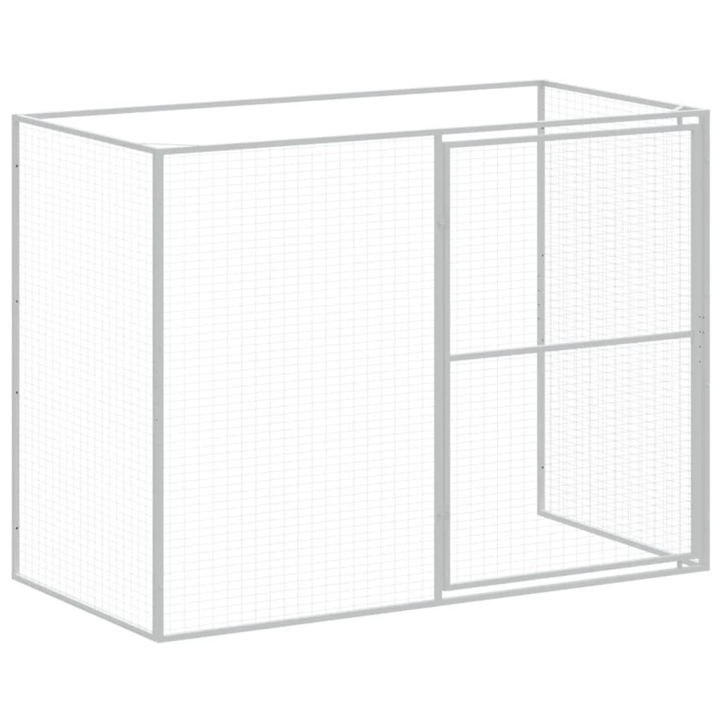 Cuccia per cani con recinto chiaro 214 x 253 x 181 cm grigio 02_0043506
