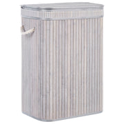 Cestino portaoggetti in bambù grigio con coperchio Cestino per biancheria Accessori pratici lavanderia bucato