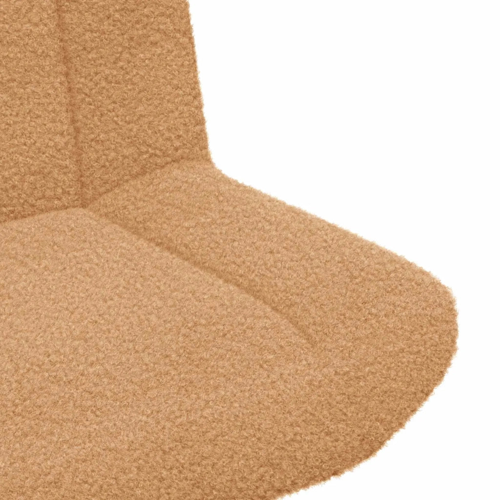 Sedia girevole Beige 63 x 75 x 76 cm Pelle di Pecora 42015916