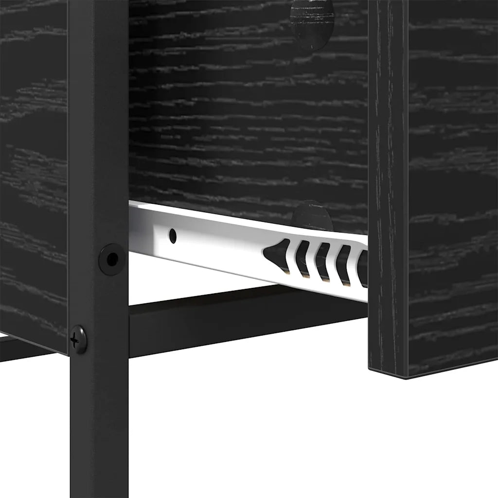 Tavolino da salotto con cassetto Rovere Nero 100 x 51 x 45 cm 882766