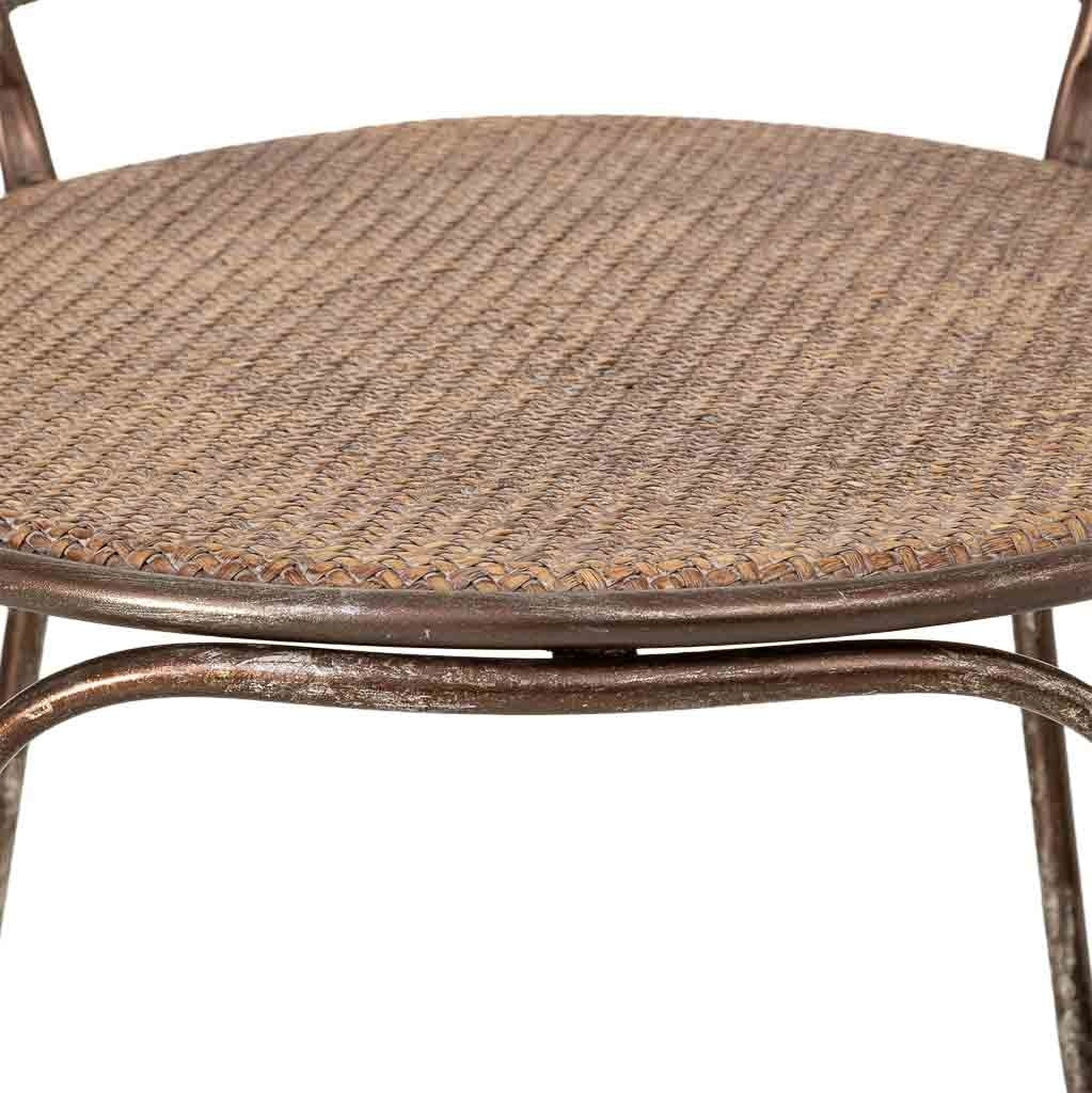 Sedia in metallo 52,7x50,1x45/92,7h cm marrone