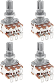 Potenziometro 4 pezzi - Tasto a doppia lastra - Resistenza MN500K - Asse conica lineare - Adatto per chitarra/basso - Materiale resistente - Tasto chitarra
