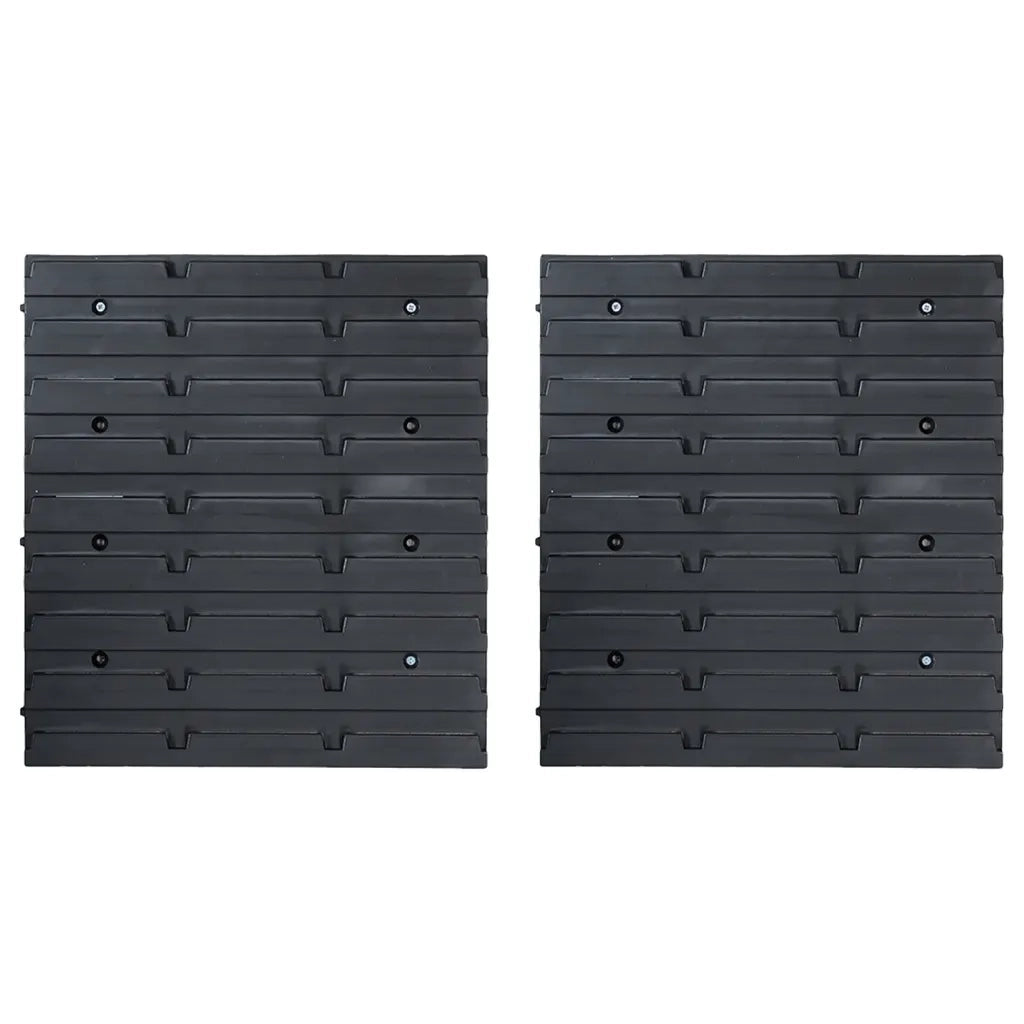 Kit Contenitori 34 pz con Pannelli a Parete Rosso e Nero CFW4798316