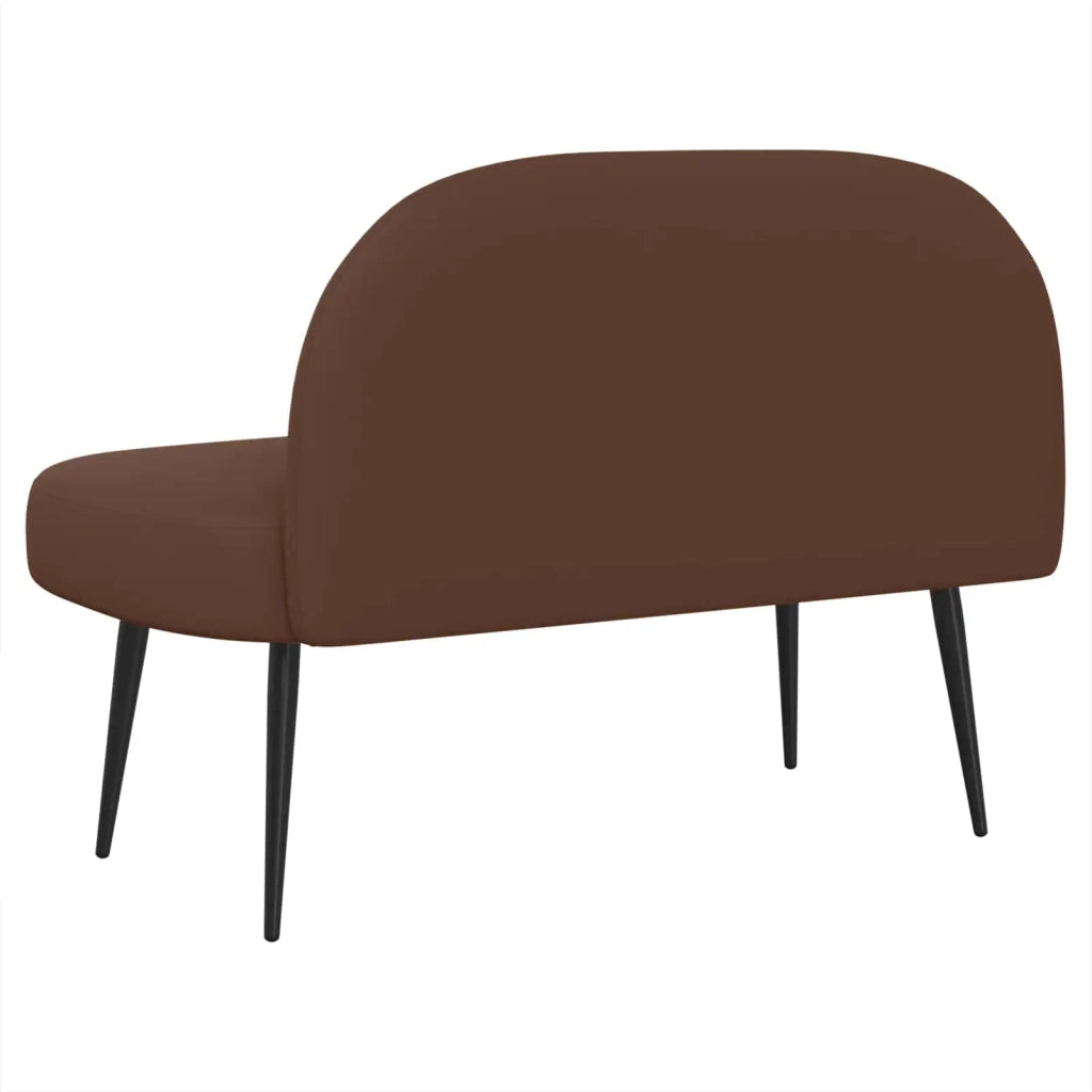 Panchina imbottita con schienale Marrone 110 x 60 x 76 cm