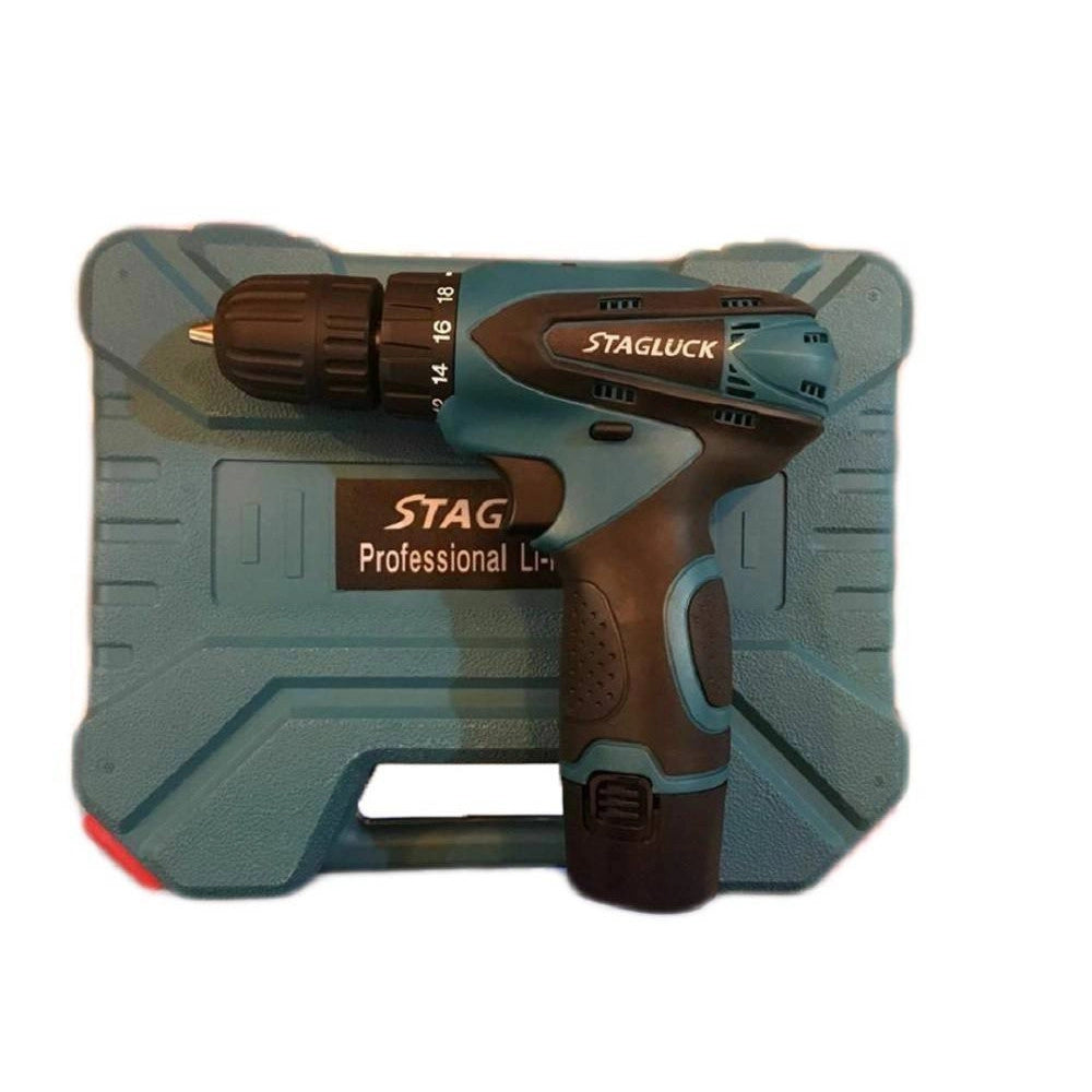 Trade Shop - Trapano Avvitatore A Batteria A Litio Valigetta 14.4v Cordless Doppia Batteria -