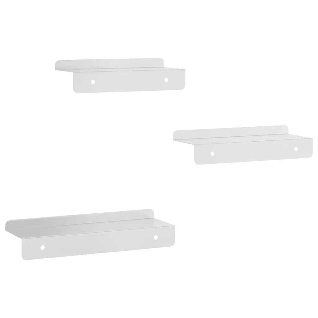 3 pz Mensole a Muro | Scaffale Parete | Ripiano a parete Argento in Acciaio Inossidabile