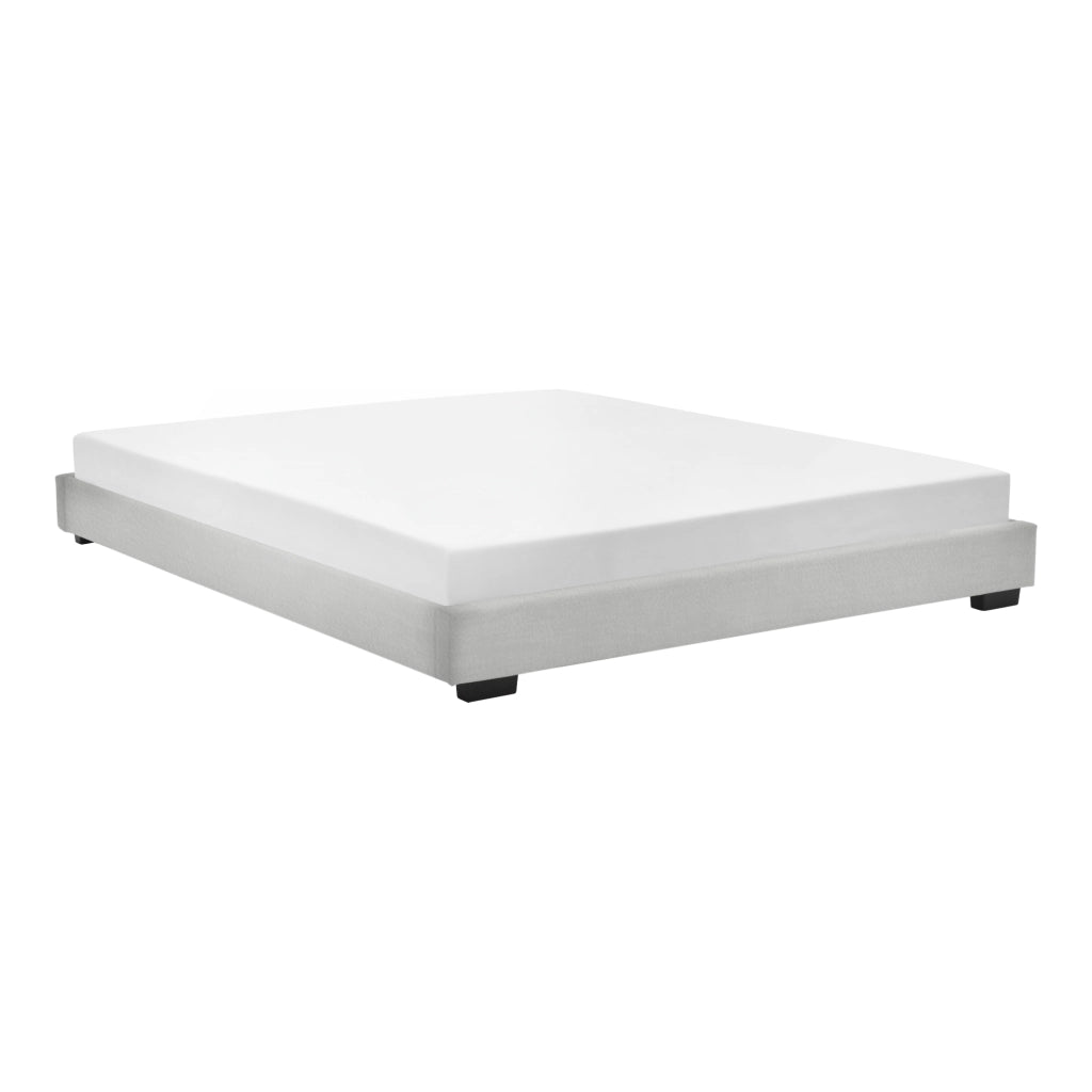 Letto Matrimoniale Hamar 180 x 200 cm Rivestimento in Similpelle Bianco Corium