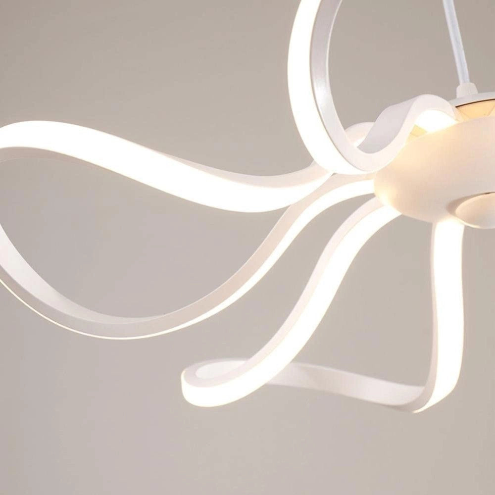 Trade Shop - Lampadario Soffitto Led 45w Fiore Moderno Lampada Luce Fredda Calda Naturale B38 -