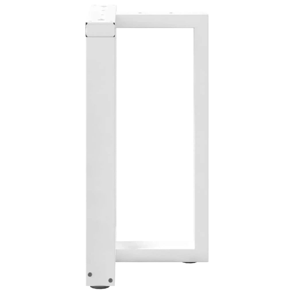 Set di 2 gambe per tavolo da pranzo a forma di T robuste e dal design moderno in acciaio bianco 50 x 35 x 73 cm 02_0057318