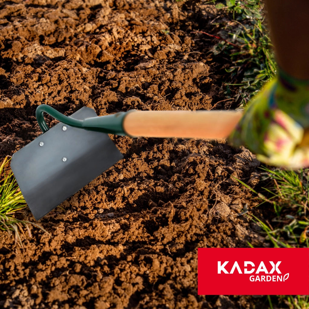 Zappa da giardino KADAX per estirpare le erbacce, lama da 16 cm, lama indurita da 125 cm.