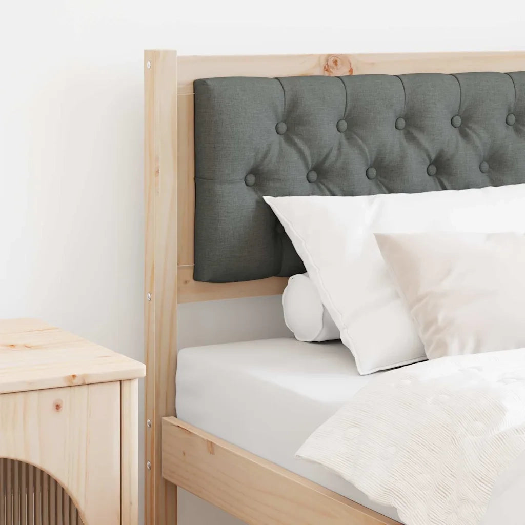 Testiera | Testata marrone e grigio scuro 80 cm Legno di pino massello