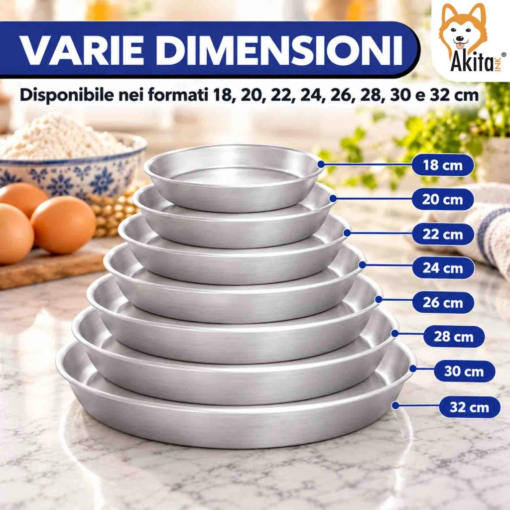 Akitaink 6 Pezzi Tortiera Conica Pastiera Alluminio 28 cm h 4 cm