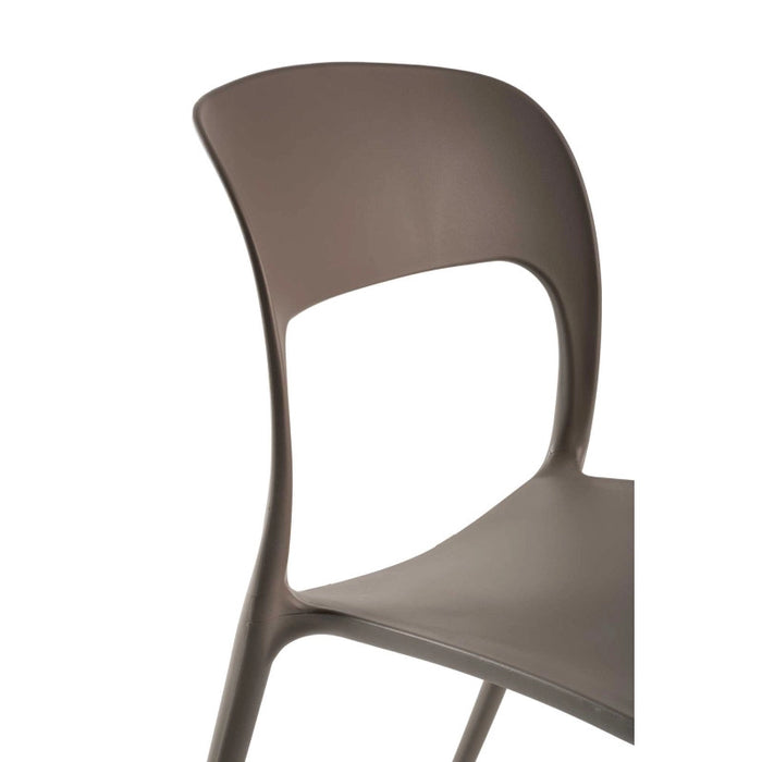 Sedia polipropilene Risto tortora cm 47x52h83