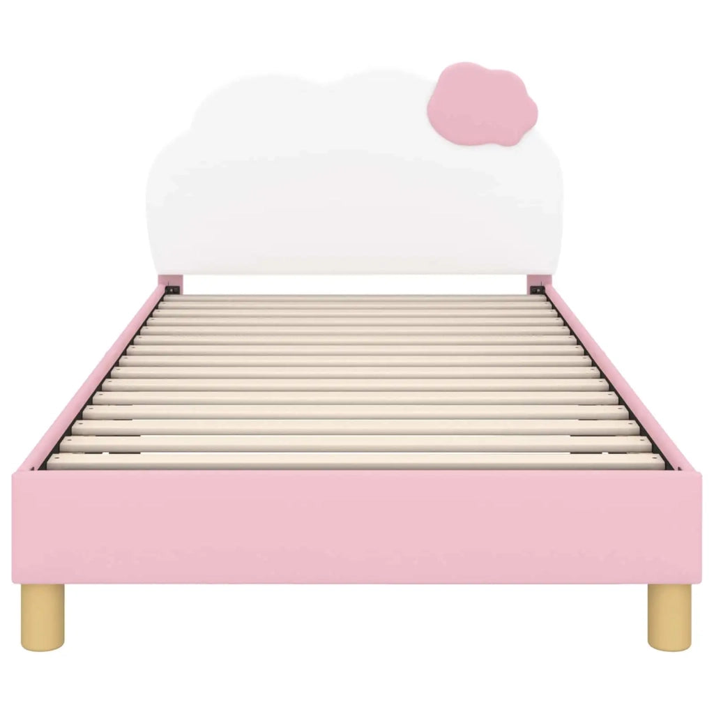 Struttura letto bambini con testata Rosa 80 x 200 cm PU