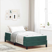 Letto a molle con materasso Verde Scuro 80 x 200 cm Tessuto 3398656