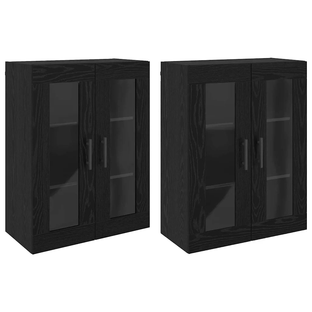 Armadi da Muro 2 pz Rovere nero 69,5 x 34 x 90 cm CFW3055793