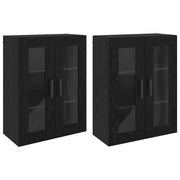 Armadi da Muro 2 pz Rovere nero 69,5 x 34 x 90 cm CFW3055793