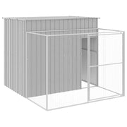 Cuccia per cani con recinto chiaro 214 x 253 x 181 cm grigio 02_0043506