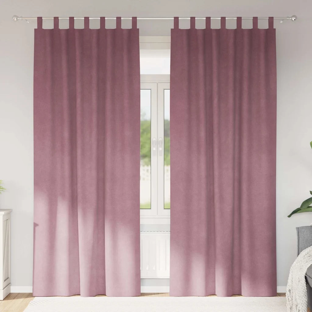 Tende oscuranti 2 pcs Rosa scuro 140 x 245 cm Velluto 4107251