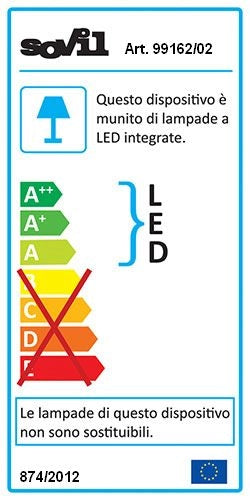 Applique da Esterno a LED 12W Chiusa Sovil Gaia Bianco
