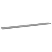 Ripiani Libreria 4 pz-Scaffale per Libri Grigio Cemento 100x10x1,5cm Multistrato