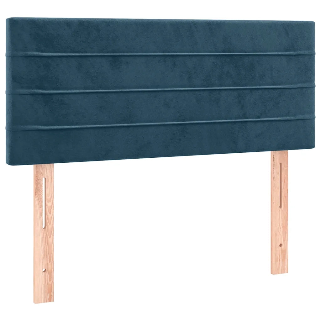 Giroletto a Molle con Materasso Blu Scuro 100x200 cm in Velluto 3141351