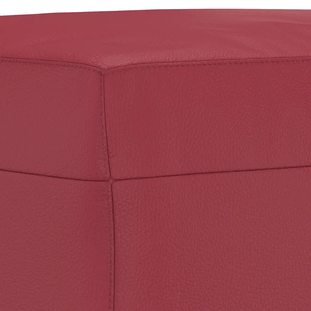 Poggiapiedi Rosso Vino 70x55x41 cm in Similpelle 349359