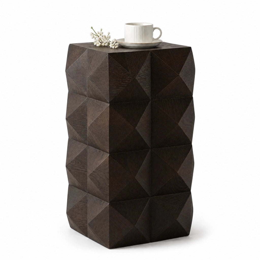 TAVOLINO RETRÒ H 60 cm Legno massello e MDF Marrone senza montaggio