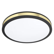Plafoniera Moderna Pescaito Acciaio Nero Luce Led Integrato 19,5W