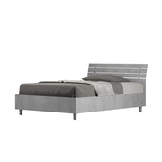 Letto 1 piazza e mezza 120x190 cm testata inclinata con doghe Ankel - Senza rete,Grigio