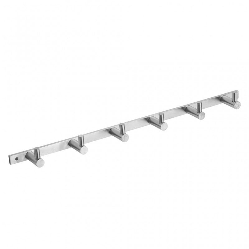 NEO gancio a 6 ganci in acciaio inox 41 x2,8 x4 cm