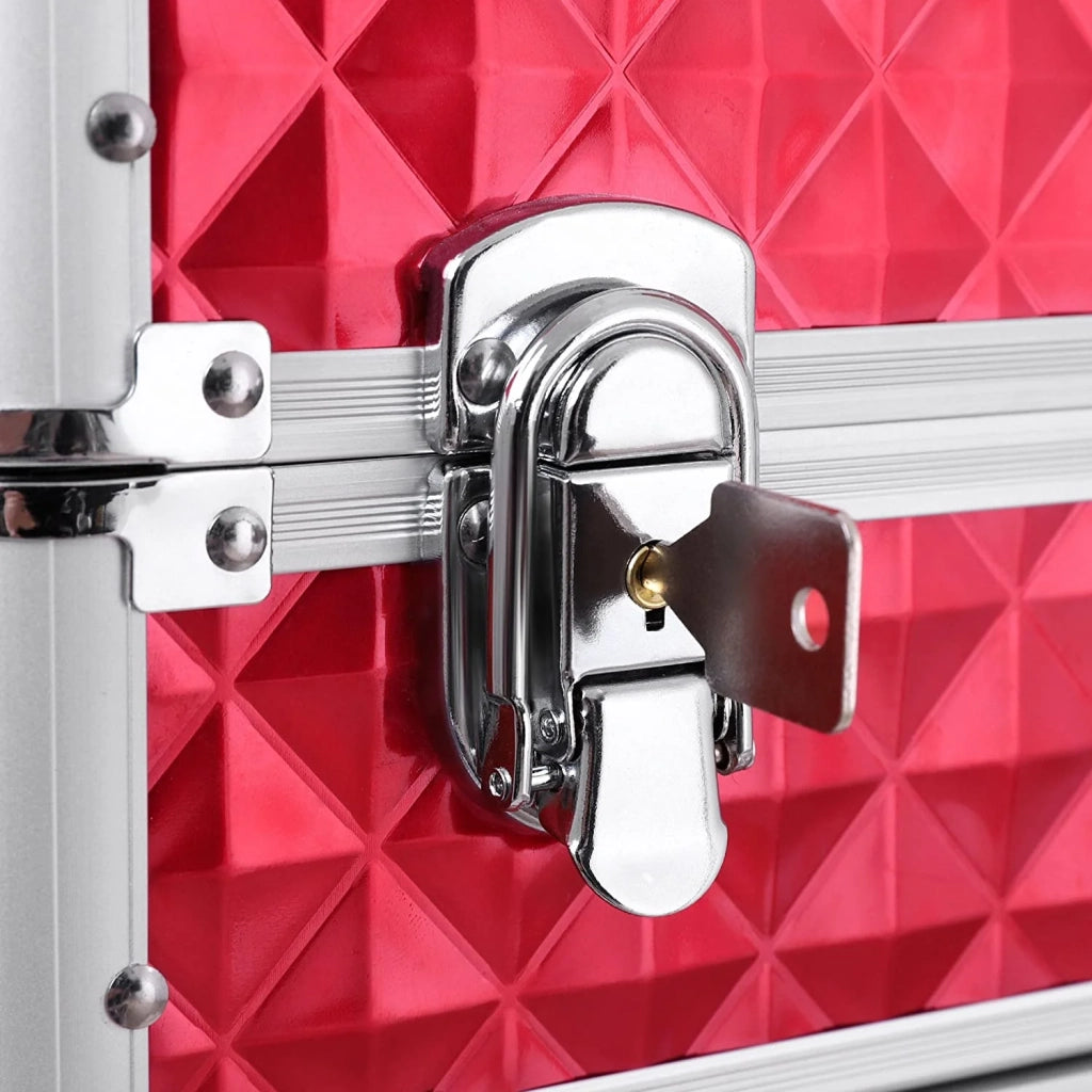 Valigetta per il trucco trolley Vanity Diamond rossa 12_0001118