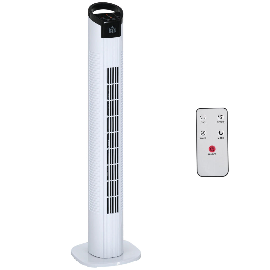 Ventilatore a Torre con Telecomando a 5m, Oscillante 70¡ã, 3 Funzioni e 3 Velocit¨¤, Nero