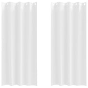 Tende Oscuranti | Tende Blackout con Anelli 2 pz Bianco Puro 260 x 140 cm
