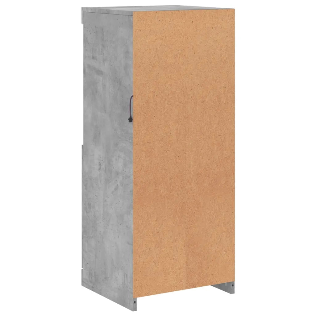 Credenza | Madia | Buffet da pranzo | Armadio da pranzo con Luci LED Grigio Cemento 41x37x100 cm