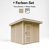 Casetta da Giardino di QUALIT? PREMIUM 5,9m?²-L279xW293cm - TIMBELA M903-TERRA BROWN