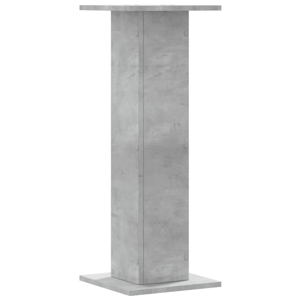 Supporti Altoparlanti 2 pz Grigio 30x30x80 cm Legno Multistrato 852666