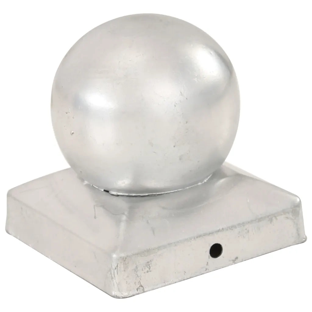 Tappi per Pali 6 pz Estremità a Globo Metallo Zincato 91x91 mm 145499